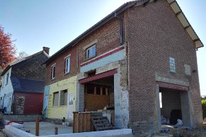 Chantier de rénovation à Meux (Namur)